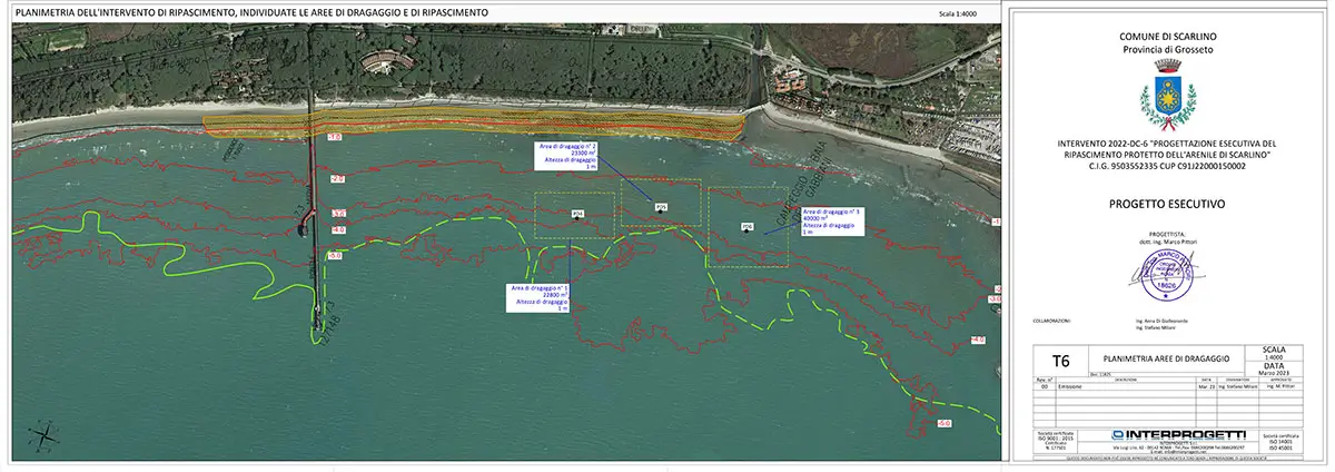 SEACON COMUNE DI SCARLINO (GR) Progetto esecutivo del ripascimento protetto dell’arenile di Scarlino - Validazione